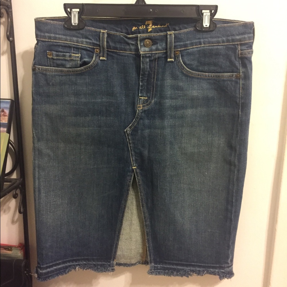 7 for all mankind roxy jean pencil skirt